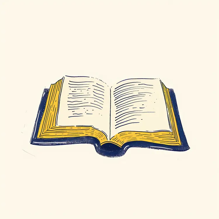 Open Book with Text