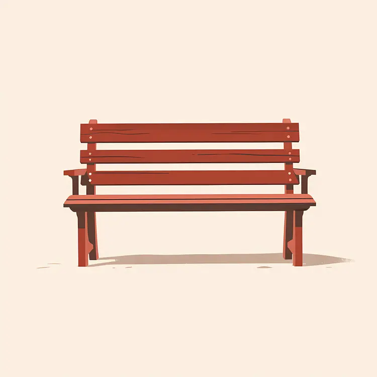 Simple Red Bench