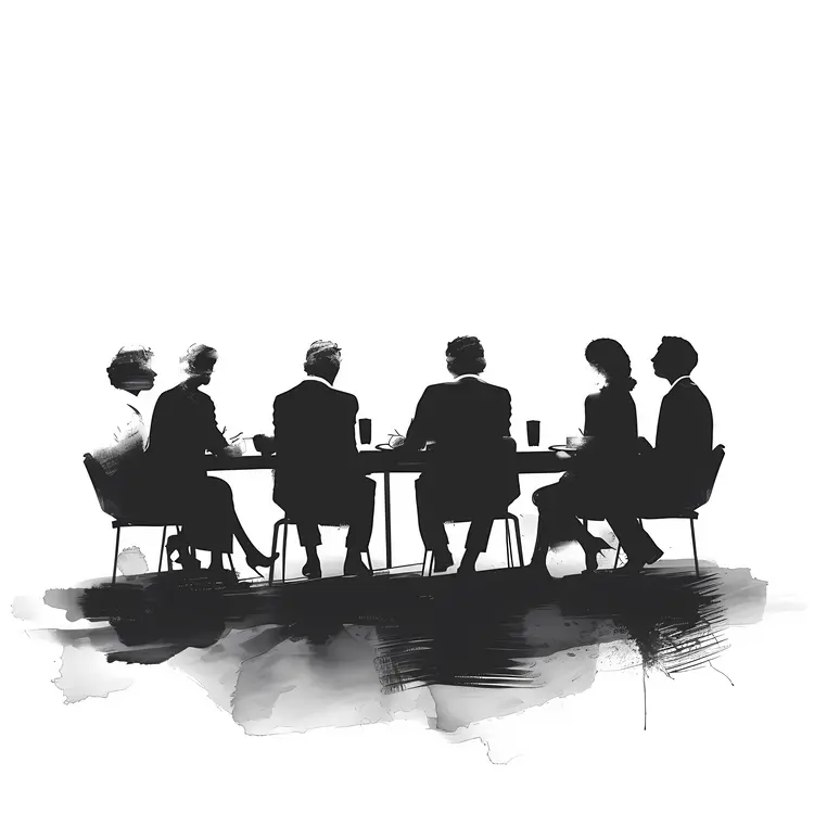 Business Meeting Silhouette