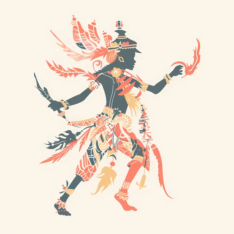 Tribal Warrior with Feathers