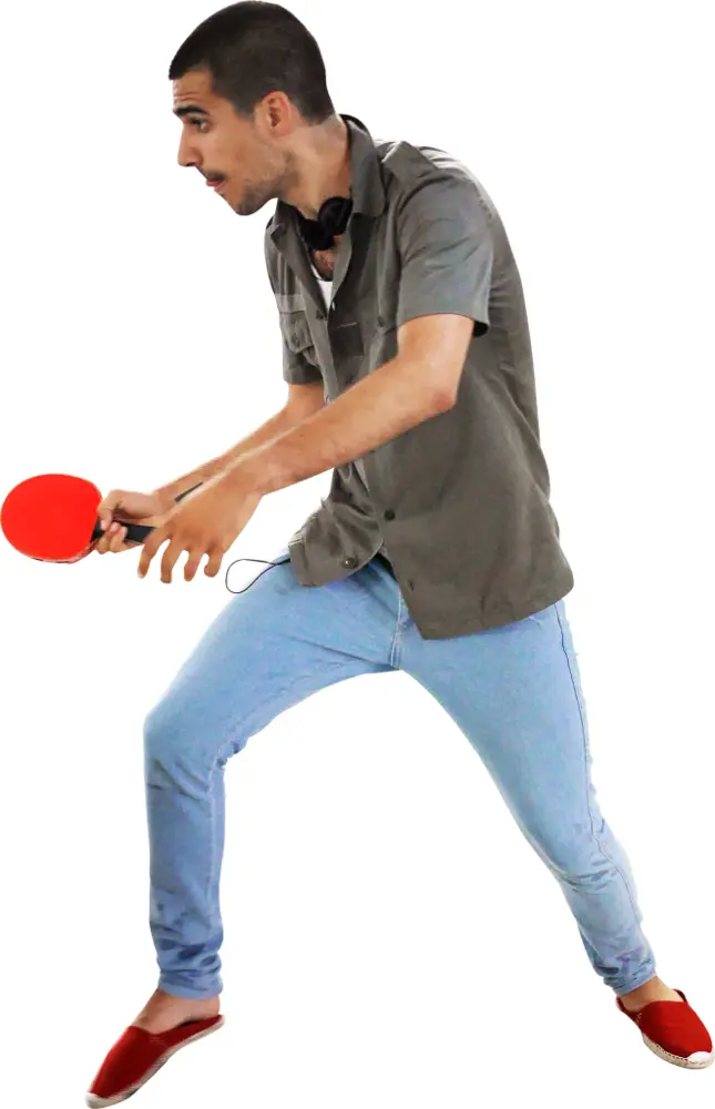 Man Playing Ping Pong