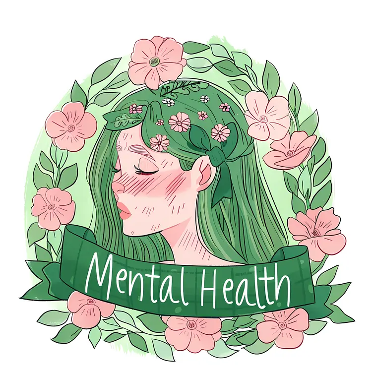 Mental Health Floral Illustration
