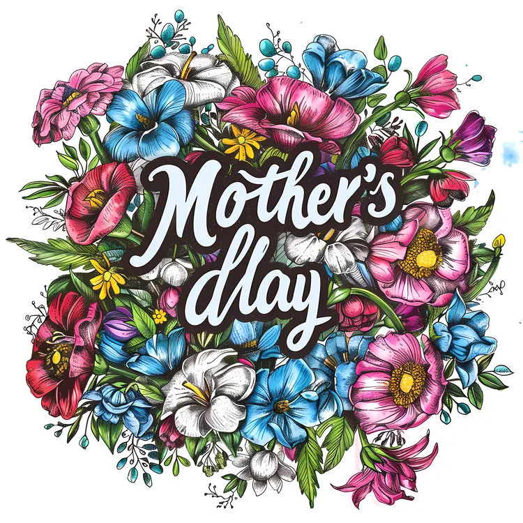 Colorful Floral Mother's Day Card