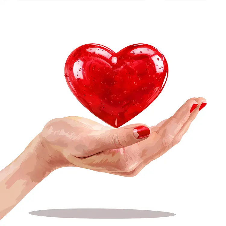 Hand Holding Red Heart