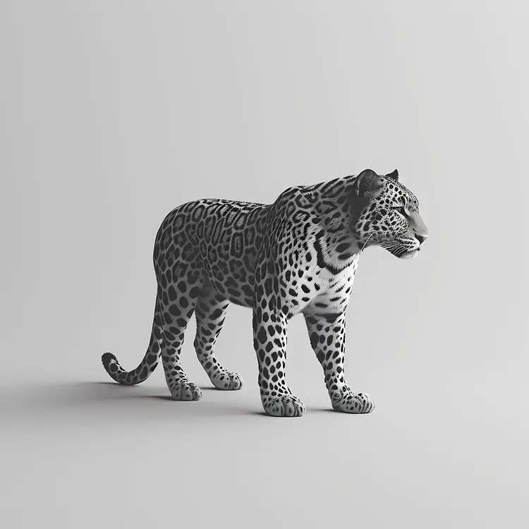 3D Rendered Leopard