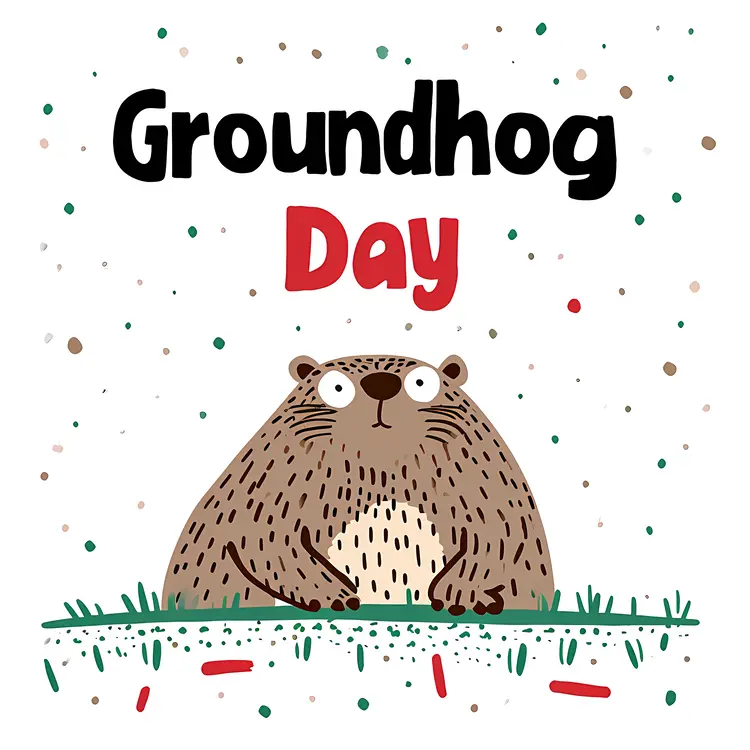 Groundhog Illustration for Groundhog Day