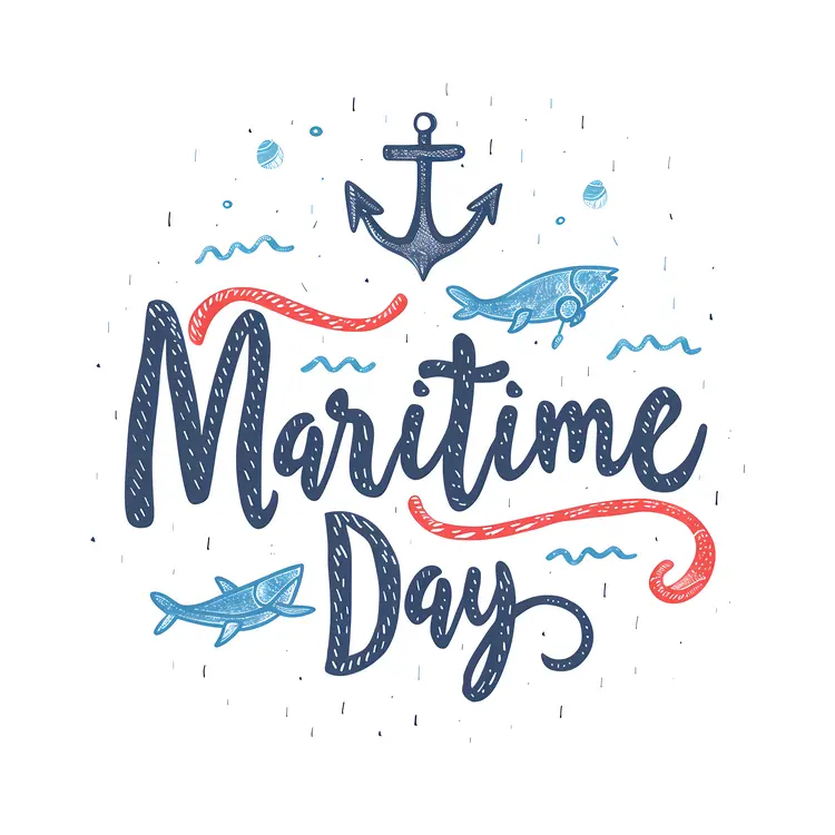 Maritime Day with Anchor and Fish