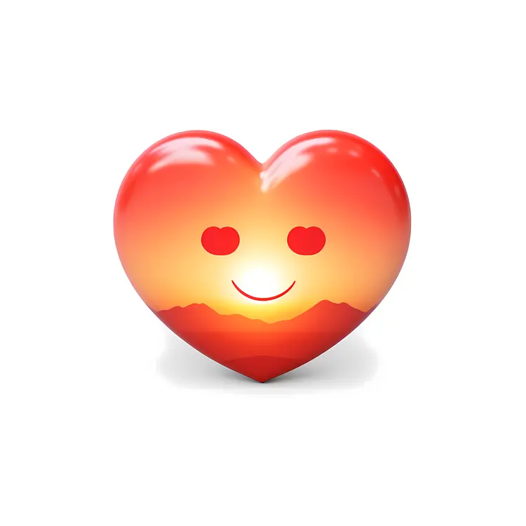 Heart Emoji with Love Eyes