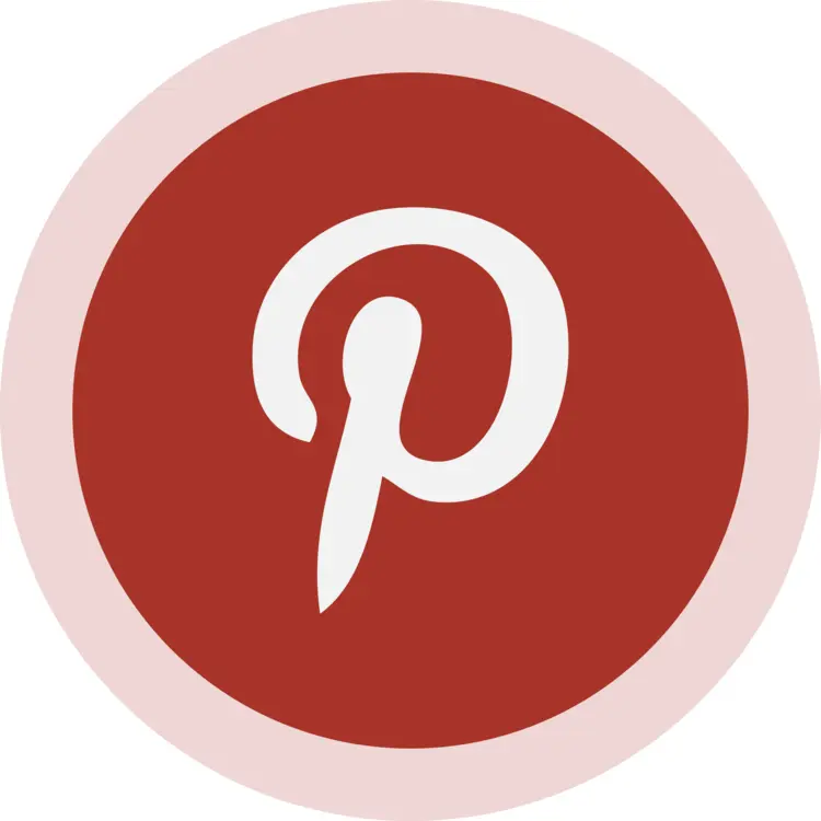 Red Pinterest Logo for Social Media