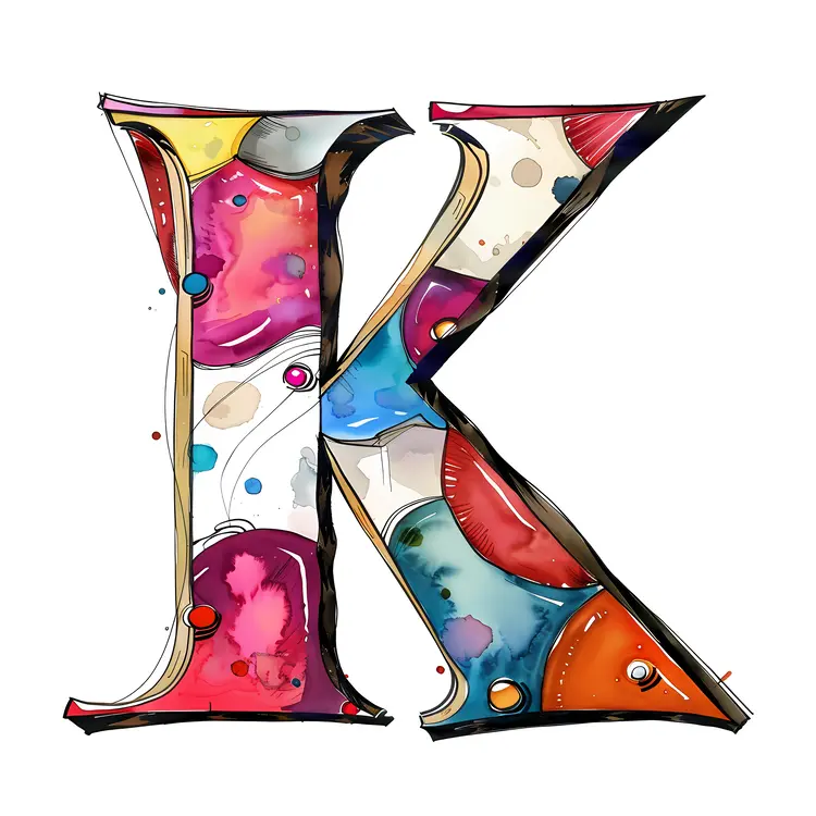 Colorful Letter K
