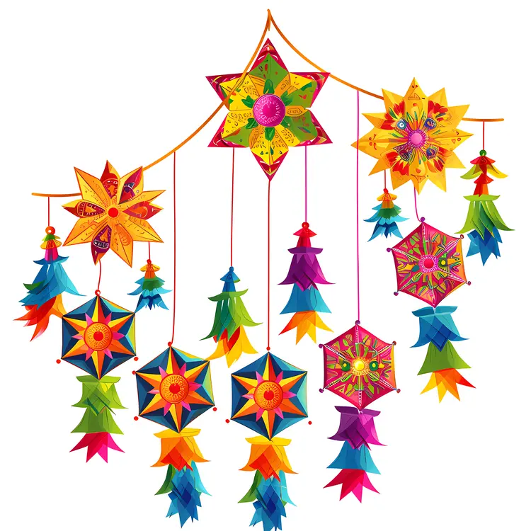 Colorful Star Decorations for Festive Celebrations