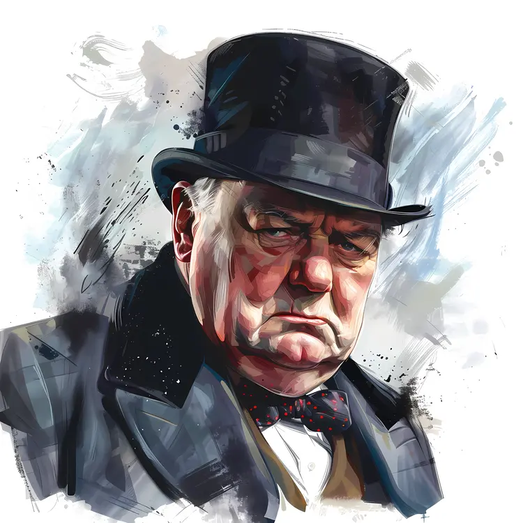Man in Top Hat and Glasses
