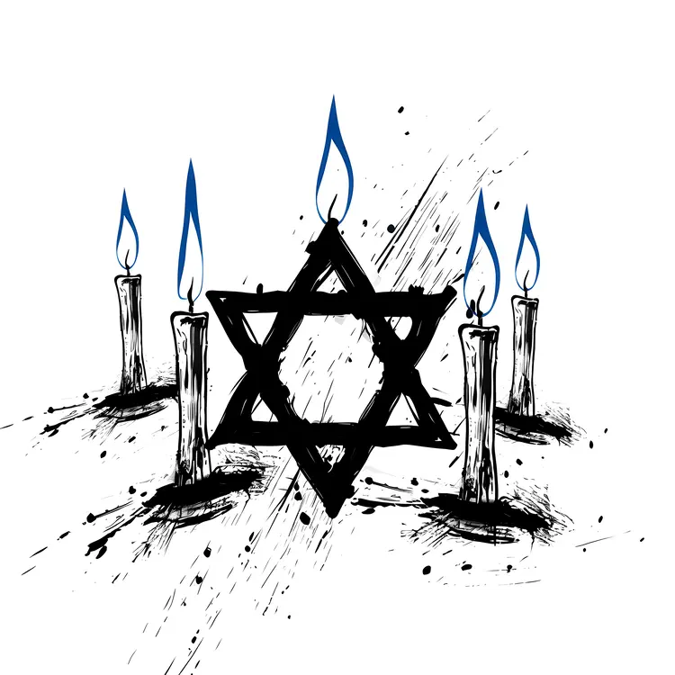 Star of David with Candles