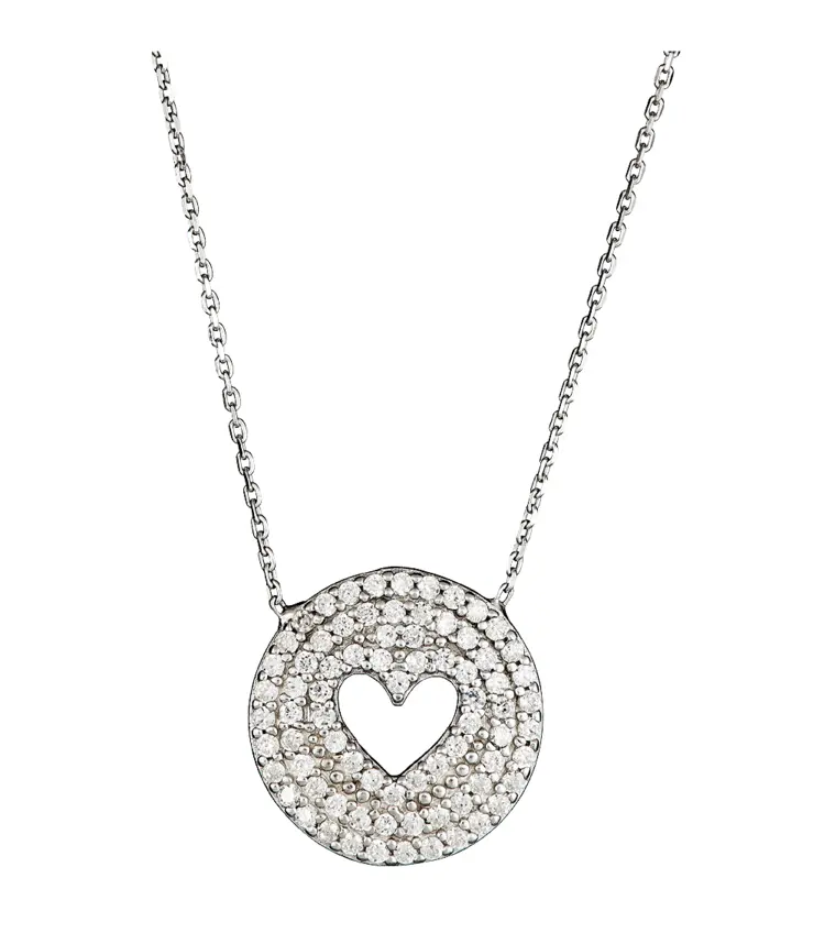 Sparkling Diamond Heart Necklace