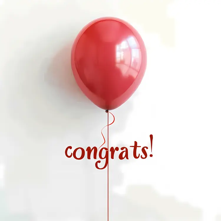 Congrats with Red Balloon