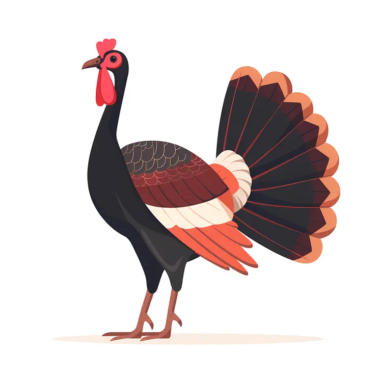 Colorful Turkey Illustration for Thanksgiving