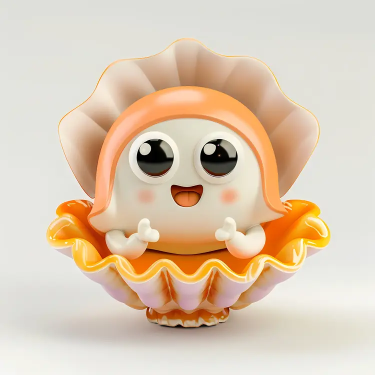 Orange Cute Shell Creature Toy