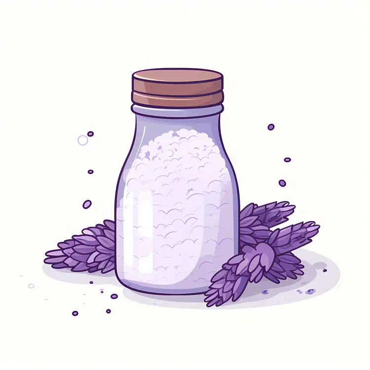 Lavender Bath Salt in a Jar