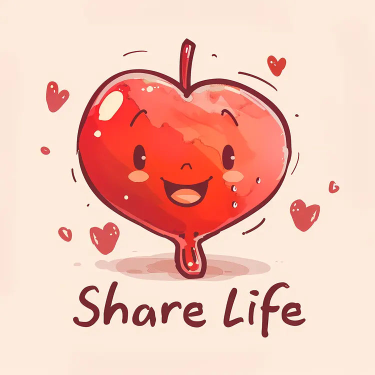 Share Life Heart Illustration