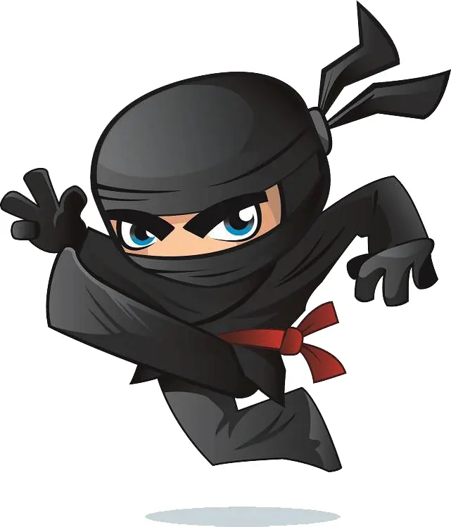 Cartoon Ninja in Action