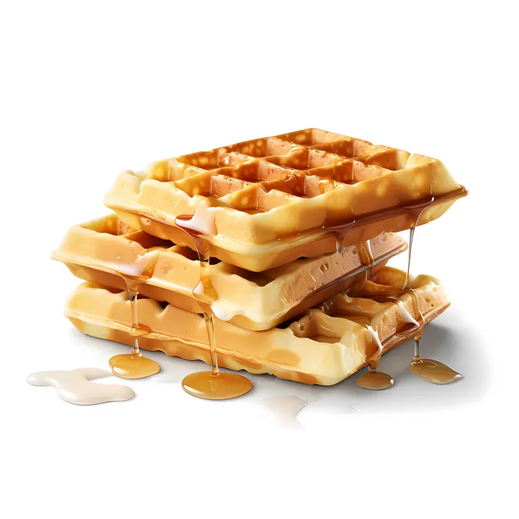 Waffles with Dripping Syrup