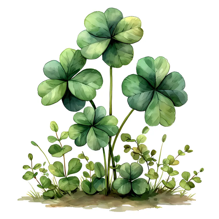 Green Shamrocks in Nature