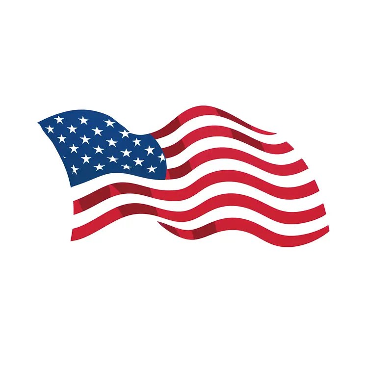 Waving American Flag