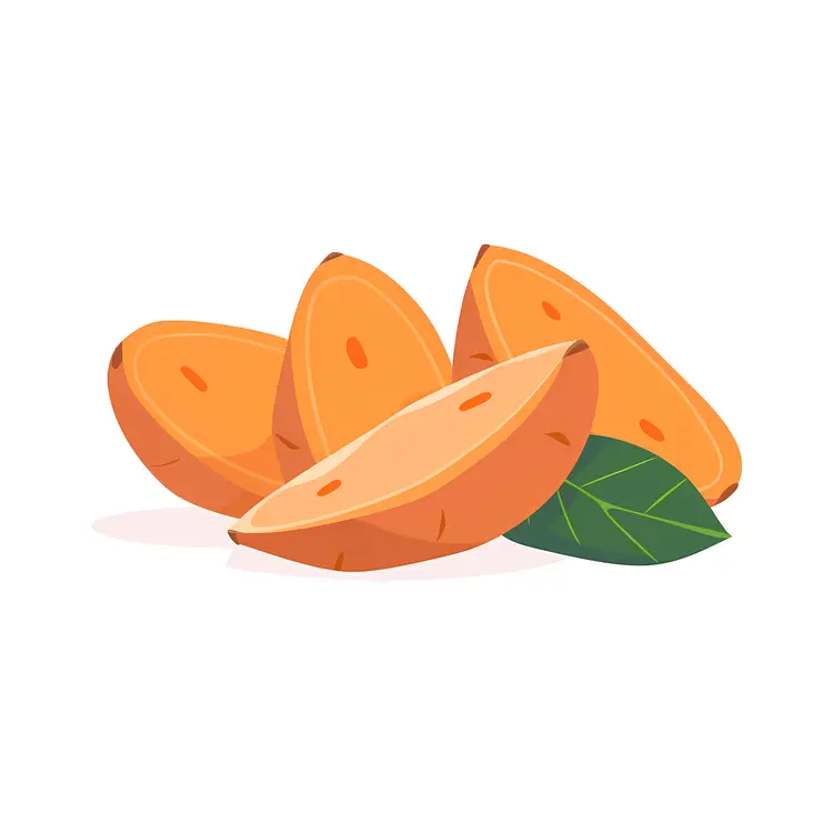 Sliced Sweet Potatoes Illustration