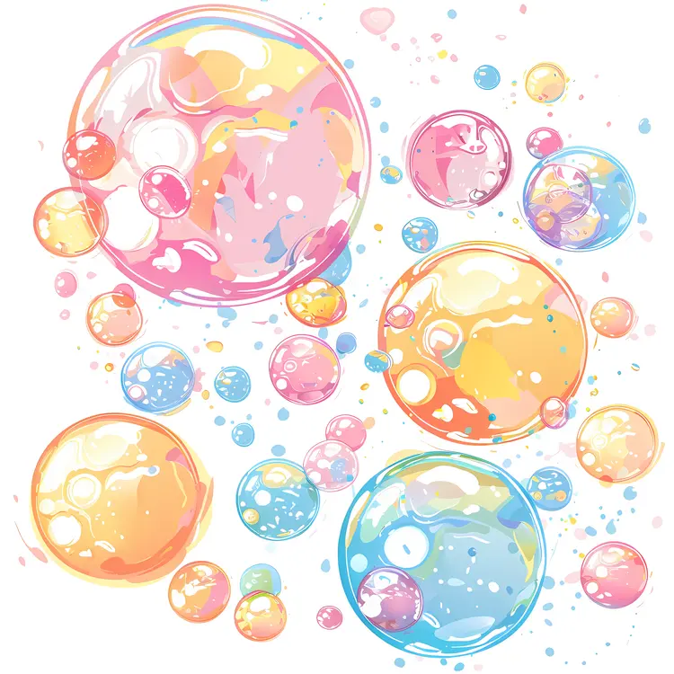 Colorful Floating Bubbles