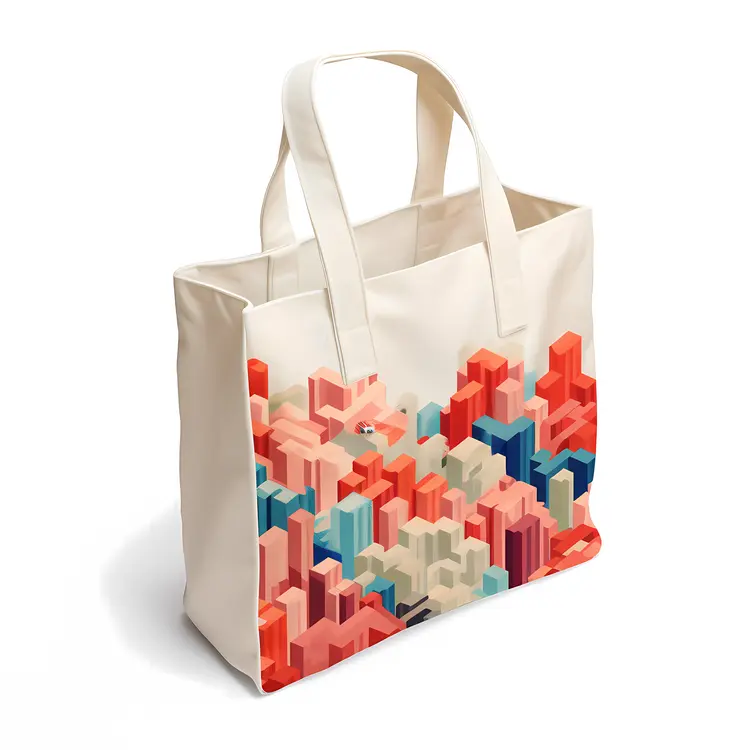 Abstract Colorful Blocks Tote Bag