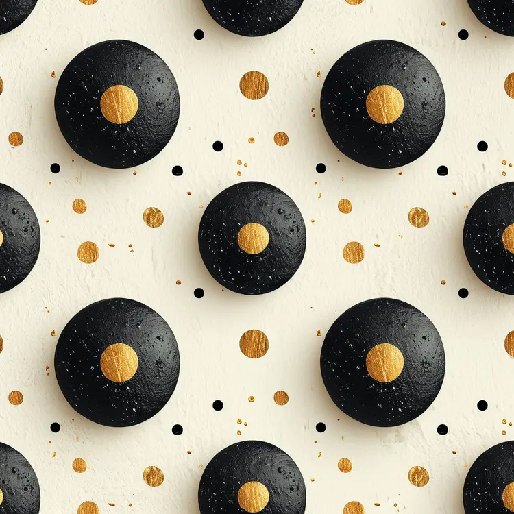 Black and Gold Dots Pattern