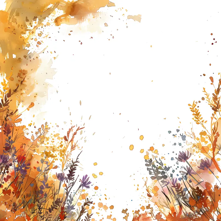 Autumn Flowers Watercolor