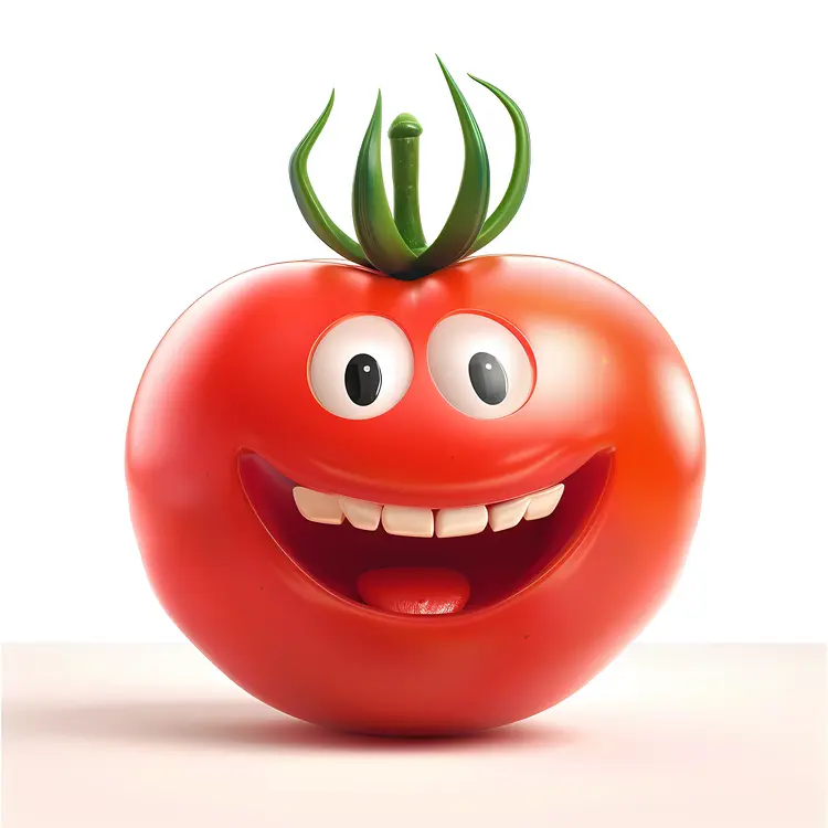 Happy Smiling Tomato Cartoon