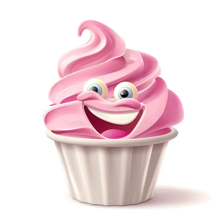 Happy Pink Cupcake