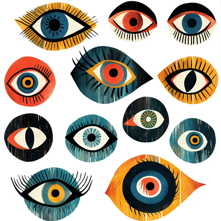 Colorful Eyes Illustration