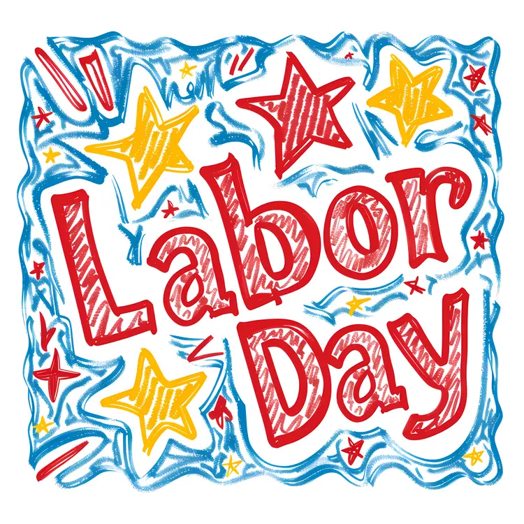 Labor Day Doodle with Stars