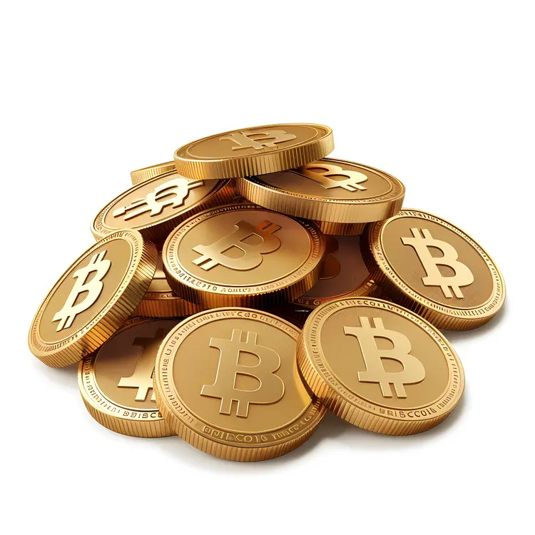 Pile of Bitcoin Coins