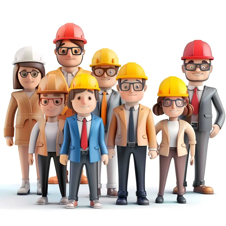 Group of Engineers with Hard Hats