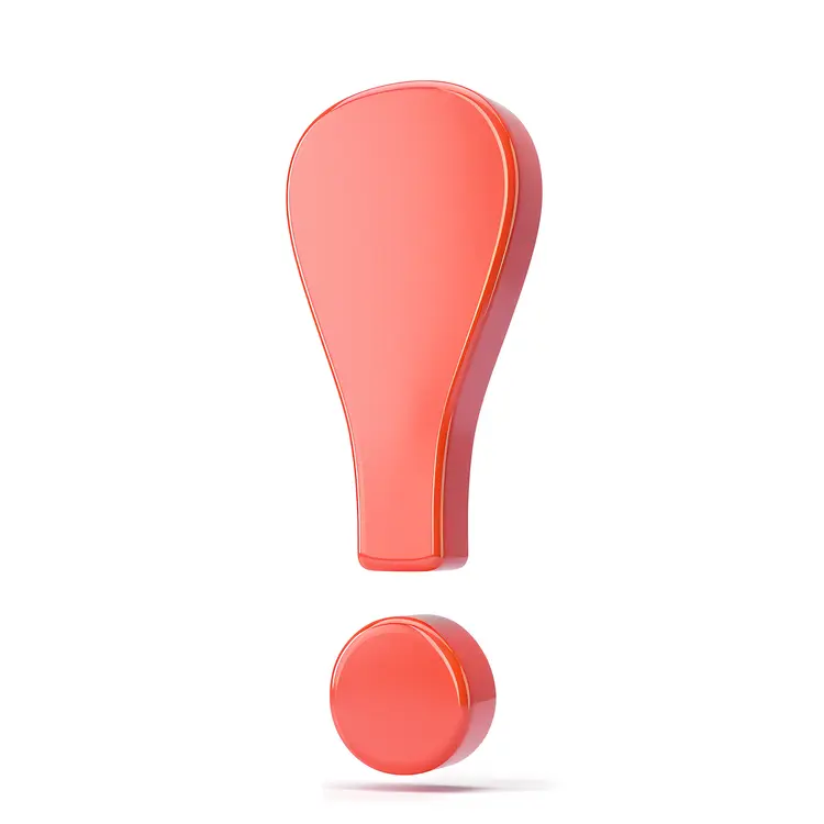Pink Exclamation Mark Symbol