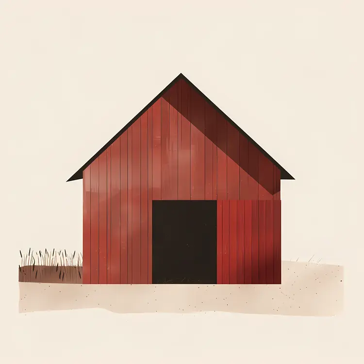 Minimalist Red Barn