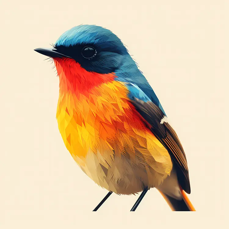 Colorful Bird Cartoon Illustration