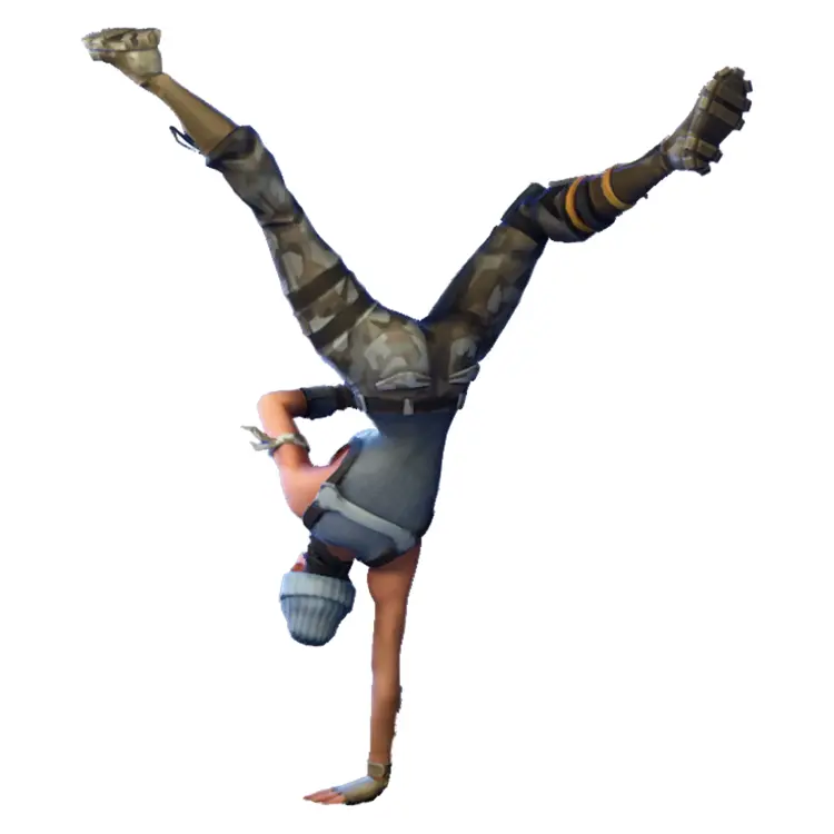 Handstand Character in Action Pose