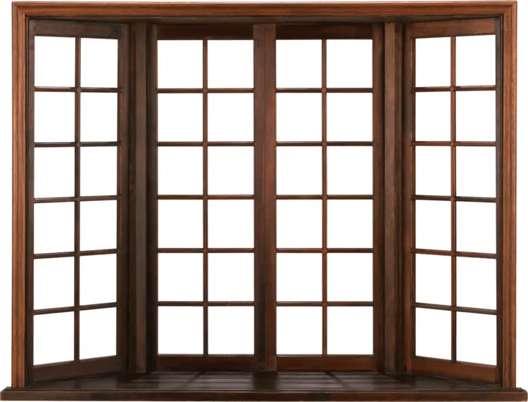 Elegant Wooden Bay Window
