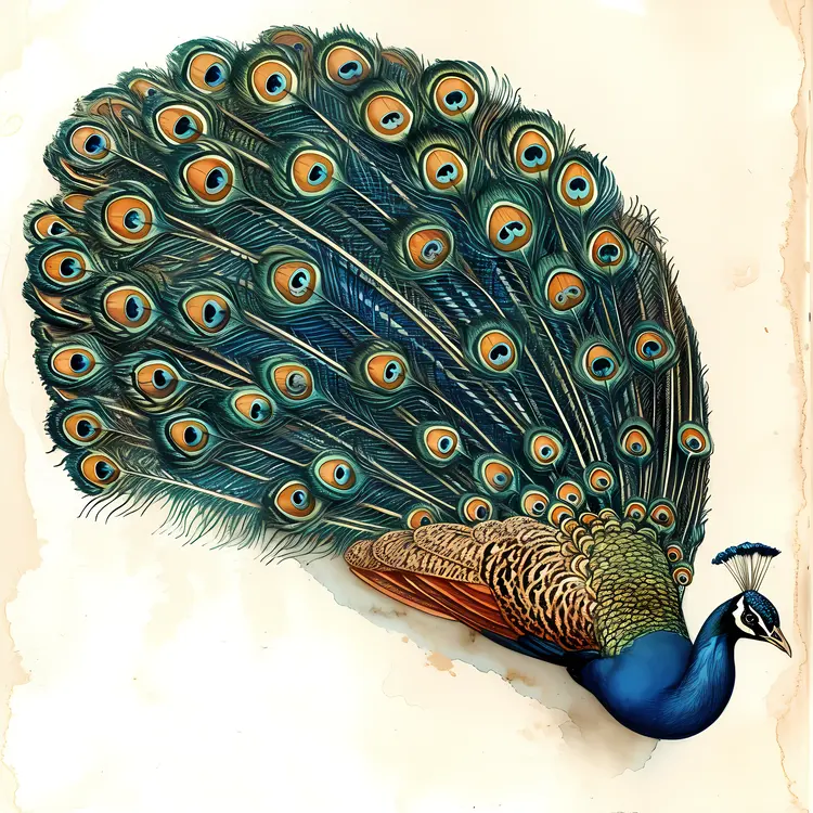 Majestic Peacock with Vibrant Feathers