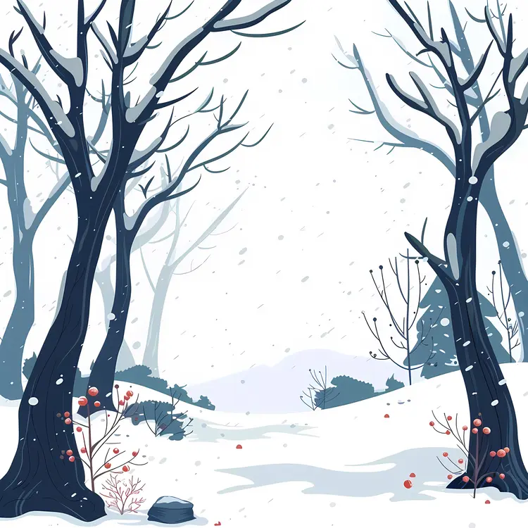 Snowy Forest in Winter