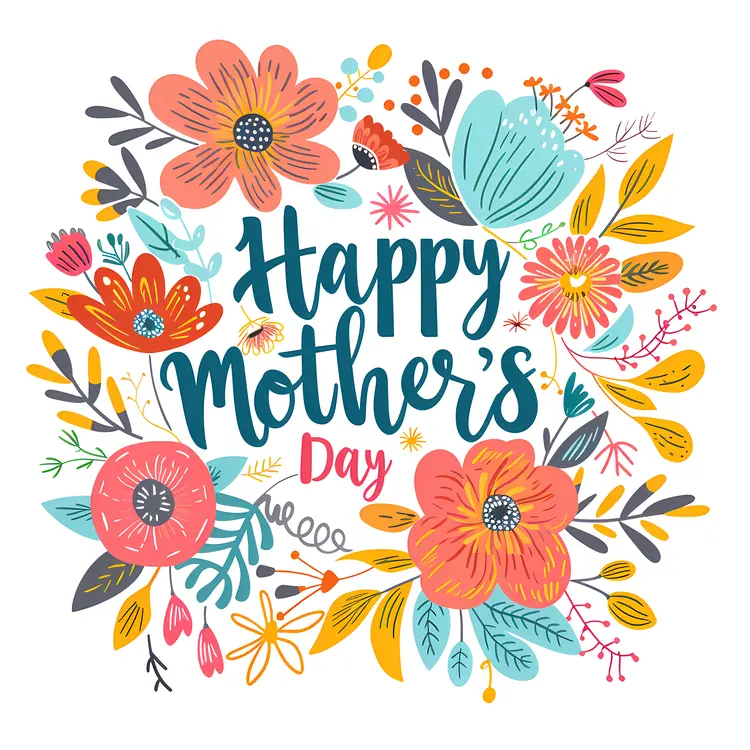Happy Mother's Day with Floral Design