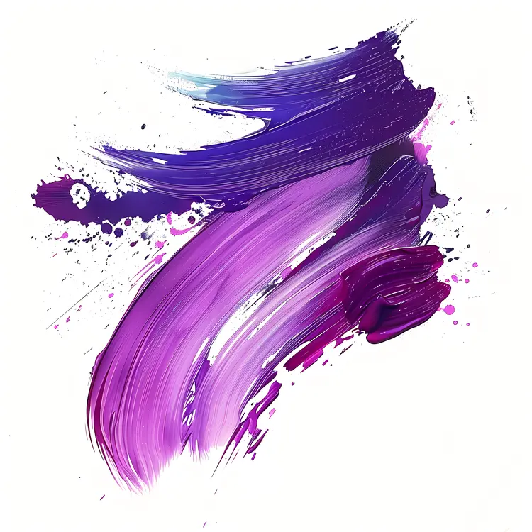 Dynamic Purple Brush Stroke