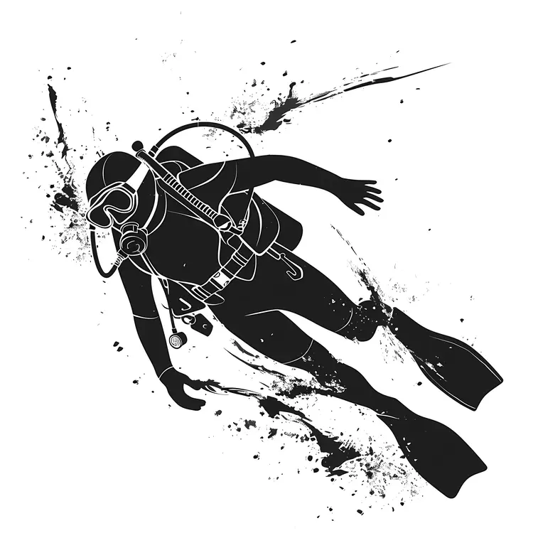Scuba Diver Underwater