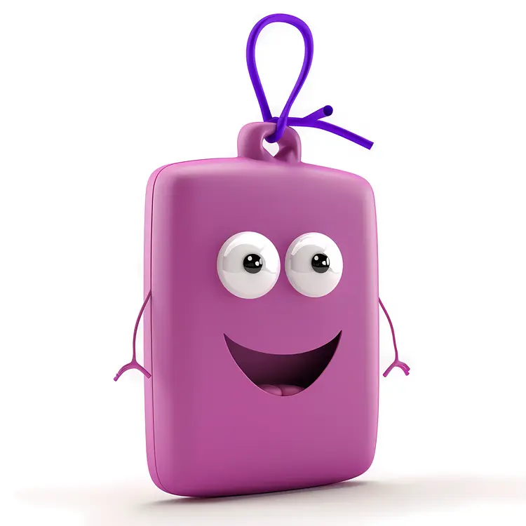 Cute Purple Cartoon Character