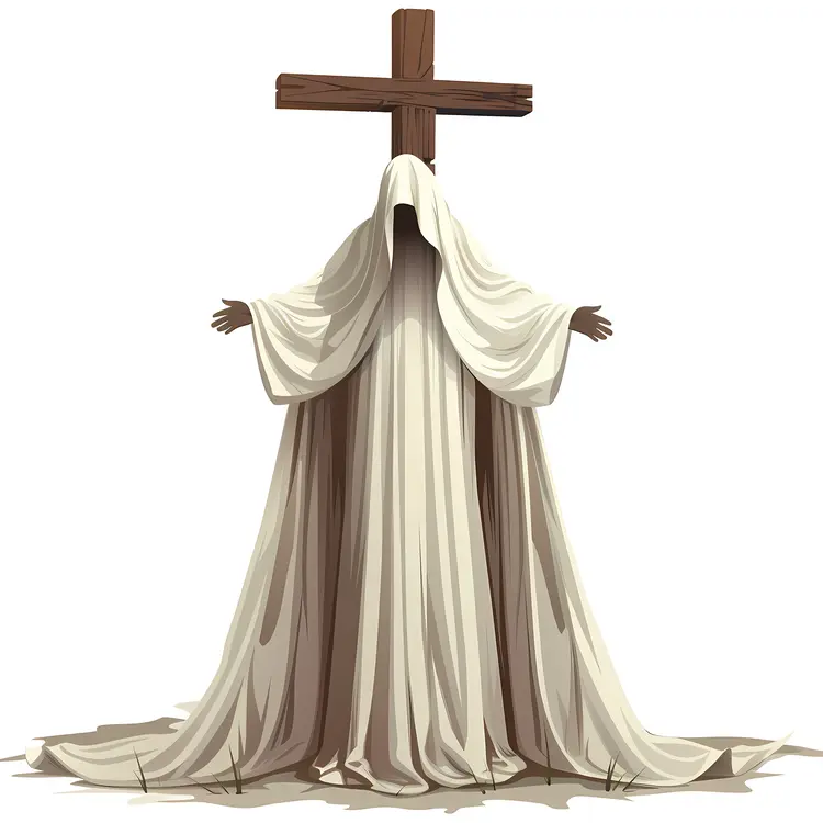 Hooded Figure with Cross